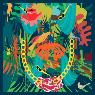 Pañuelo Pájaros y Cadenas, Verde (Chico)