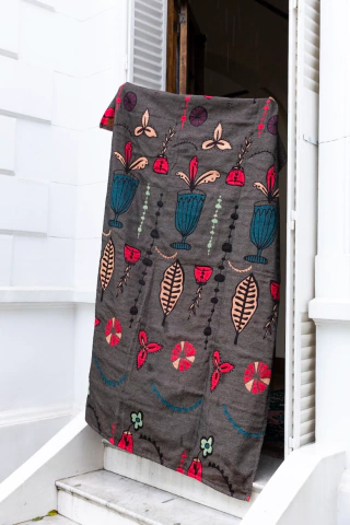 Manta Tejida, Sol Marrón, 155 x 195 cm - buy online