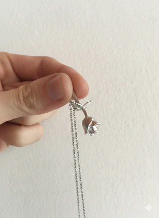 Collar Rosa, Plata - buy online