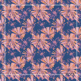 Pañuelo Flores Azul, 65 x 65 cm - comprar online