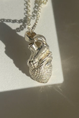 Dije y Cadena, Corazonada Plata - buy online