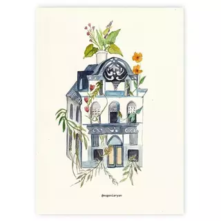 Casa con Ribetes, Fine Art Print