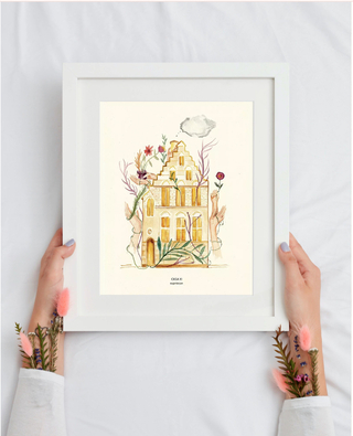 Acuarela Casa XI, Casas Astrológicas, Ilustración Original