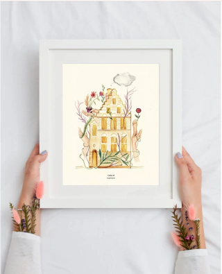 Acuarela Casa XI, Casas Astrológicas, Ilustración Original