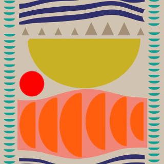 Pañuelo Horizonte, 70 x 70 cm