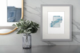 Piedra Blanca, Print de Cianotipia, Clara Z - buy online