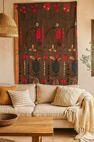 Manta Tejida, Sol Marrón, 155 x 195 cm - comprar online