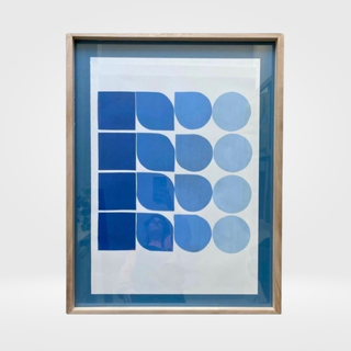 Monocopia Enmarcada, Bauhaus Azul, 80 x 60 cm - comprar online