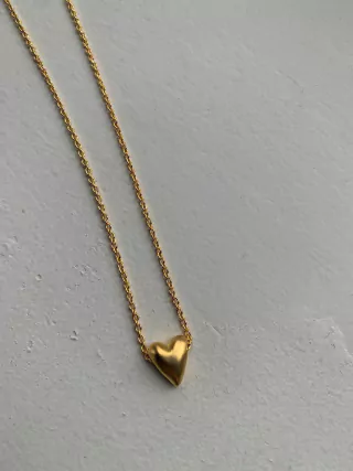 Collar Corazón, Bronce y Oro