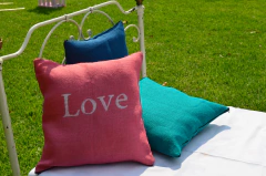 44 FUNDAS DE ALMOHADONES ARPILLERA en internet