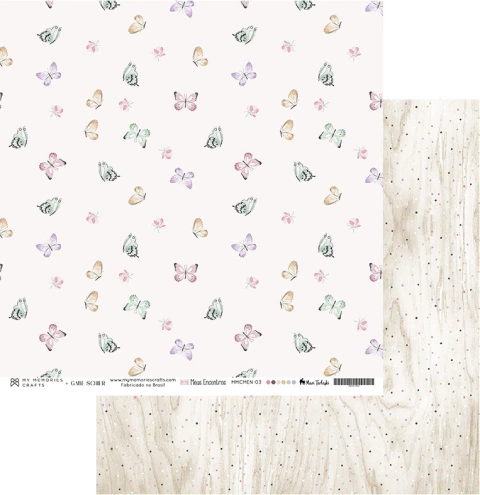 Folha para Scrapbook - My Memories - Coleção Meus Encontros - MMCMEN-03