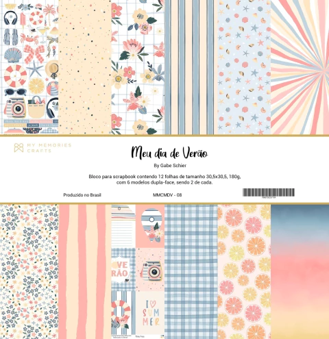 Coleção Meu Dia de Verão - Bloco 30,5 x 30,05 - My Memories Crafts - MMCMDV-08 - comprar online