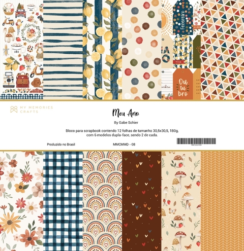 Coleção Meu Ano - Bloco 30,5 x 30,05 - My Memories Crafts - MMCMMD-08