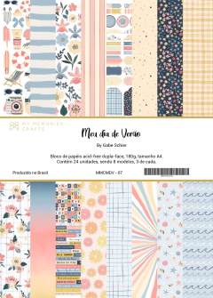 Coleção Meu Dia de Verão - Bloco A4 - My Memories Crafts- MMCMDV-07 - comprar online