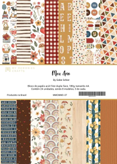 Coleção Meu Ano - Bloco A4 - My Memories Crafts- MMCMMD-07