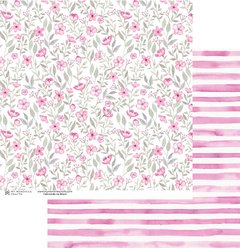 Folha para Scrapbook My Memories Crafts - Coleção My Flower - Rosa - MMCMFL-05