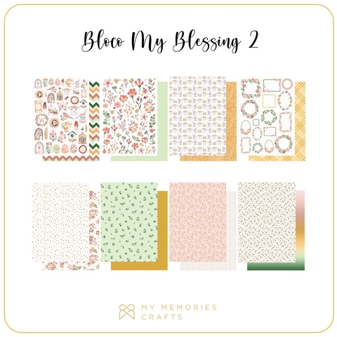 Bloco A4 - Coleção My Blessing -  MMCMB2-08