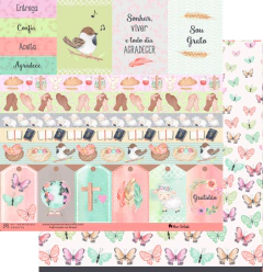 Folha para Scrapbook - My Memories - Coleção My Blessing - MMCMBL-06
