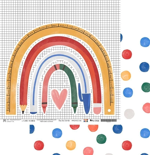 Coleção Meu Dia Colorido - Folha 06 - My Memories Crafts - MMCMCC-06 - comprar online