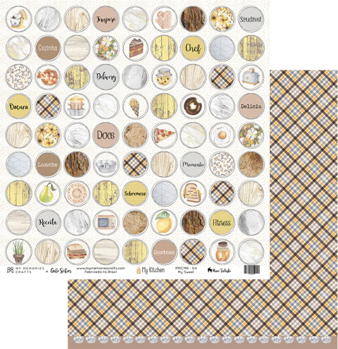 Folha para Scrapbook - Coleção My Kitchen - MMCMK-04