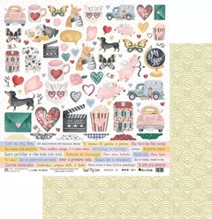 Kit de Folhas para Scrapbook - My Memories Crafts - Coleção My Love - 5 unidades na internet