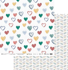 Folha para Scrapbook - My Memories Crafts - Coleção My Love - MMCMLV-06