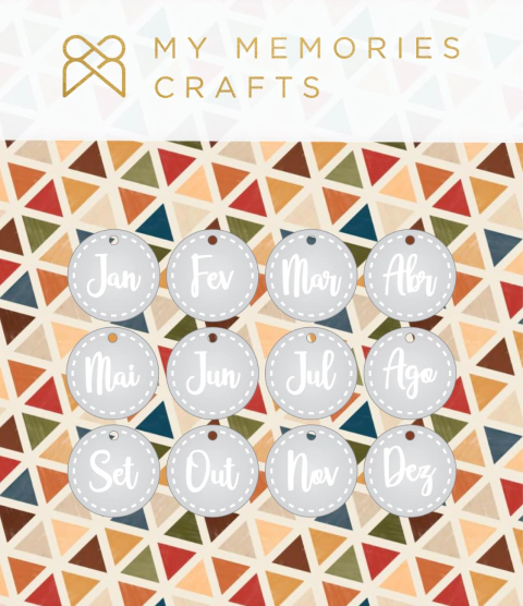 Coleção Meu Ano - Placas Meses - My Memories Crafts - MMCMMD-14