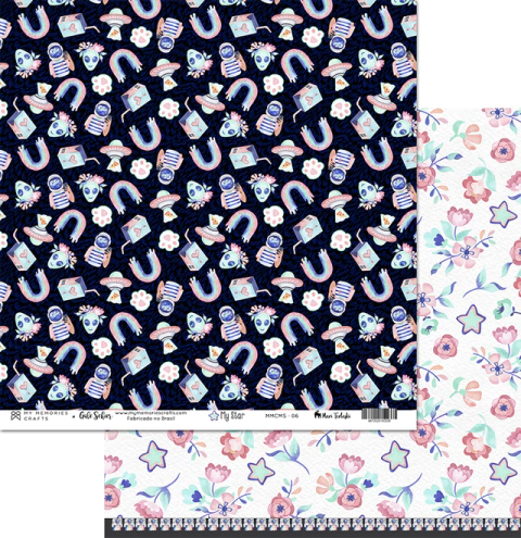 Folha para Scrapbook - My Memories Crafts - Coleção My Star MMCMS-06