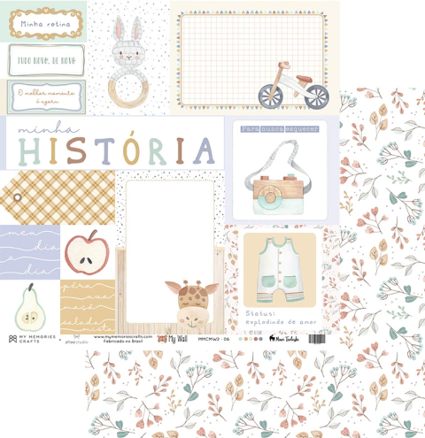 Folha para Scrapbook - My Memories Crafts - Coleção My Wall - MMCMW2-06