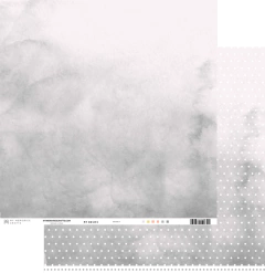 Folha para Scrapbook - My Memories - Coleção My Basics - Cinza - MMCMB-01