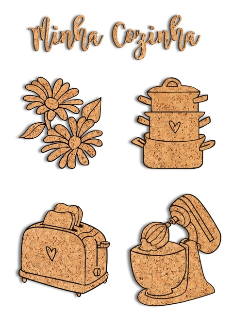 Kit de Cortiças Adesivadas - Coleção My Kitchen - MMCMK-08