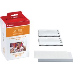 Papel Canon RP108 para Impressora Canon Selphy - 108 Folhas + 2 Tonners