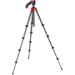 Tripé Manfrotto Compact Action Aluminum Tripod MKCOMPACTACN-RD - CAMERA E CIA