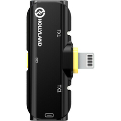 Microfone de lapela sem fio HOLLYLAND LARK C1 DUO para IPHONE (Black) na internet