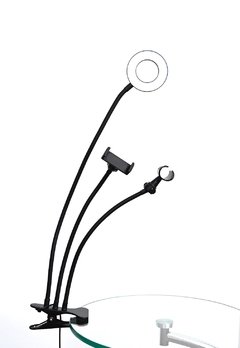 Ring Light Selfie Greika AL-06II, Ring Light + Adaptador Smartphone para lives + Suporte de Microfone Lapela - loja online