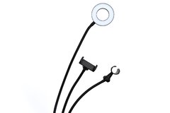 Imagem do Ring Light Selfie Greika AL-06II, Ring Light + Adaptador Smartphone para lives + Suporte de Microfone Lapela