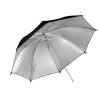 Sombrinha Greika Preta e Prata Rebatedora BS-40 - 101cm