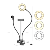 Ring Light Selfie Greika AL-06II, Ring Light + Adaptador Smartphone para lives + Suporte de Microfone Lapela