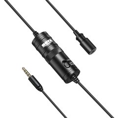 BY–M1 - Microfone BOYA de lapela para smartphone, DSLR, câmeras, filmadoras, gravadores e etc - CAMERA E CIA