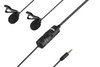 BY-M1DM - Microfone BOYA de lapela duplo para smartphone, DSLR, câmeras, filmadoras, gravadores - comprar online