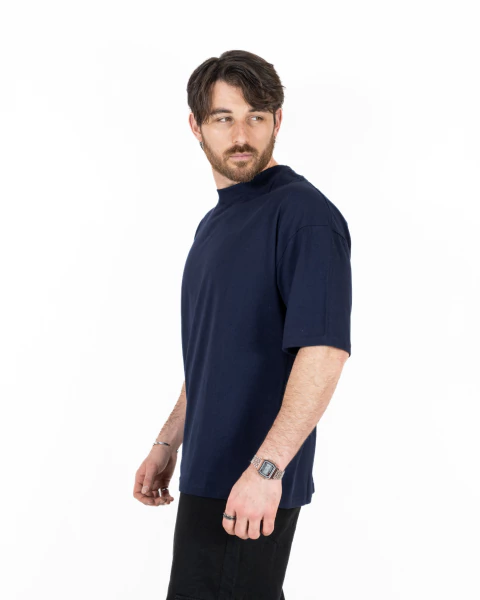 Remera oversize azul marino - comprar online