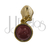 JJ2204 - CURSOR PARA ZÍPER Nº5 C/ 1 PEDRA DN98361 - BORDO - JJFIVELAS