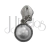 JJ2199 - CURSOR PARA ZÍPER Nº5 C/ 1 PEDRA DN98361 - PÉROLA - JJFIVELAS