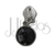 JJ2207 - CURSOR PARA ZÍPER Nº5 C/ PEDRA DN98361 - PRETO - JJFIVELAS