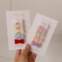 KIT MINI MAFE | DIAS COLORIDOS | 5 LAÇOS - Estella & Co - Laços para Bebês