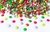 Strass Metal Sextavado Mix Neon - tam. 4mm