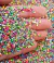 Strass Metal Sextavado Mix Neon - tam. 2mm