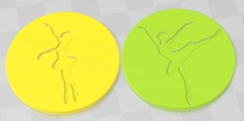 sello stamp danza set x 2 baillarina