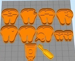 cortante set x 10 dentista