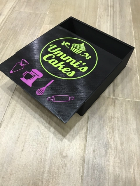 Caja 25x25x8 con Tapa deslizante personalizada